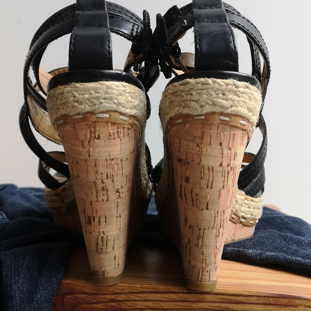 Nine West "Namiah" Strappy Sandals/Cork Wedge /7.5 - Picture 8 of 12